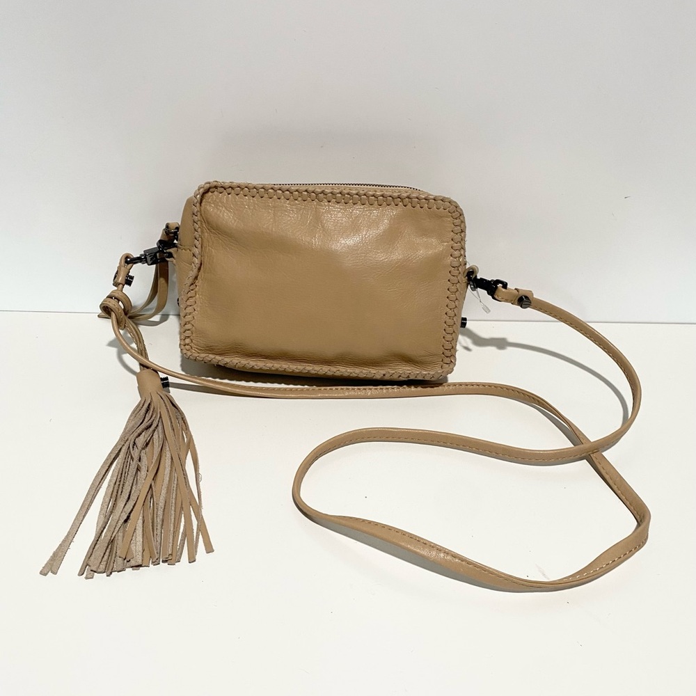 Botkier Quincy Nude Tan Camera Bag Tassel Crossbody